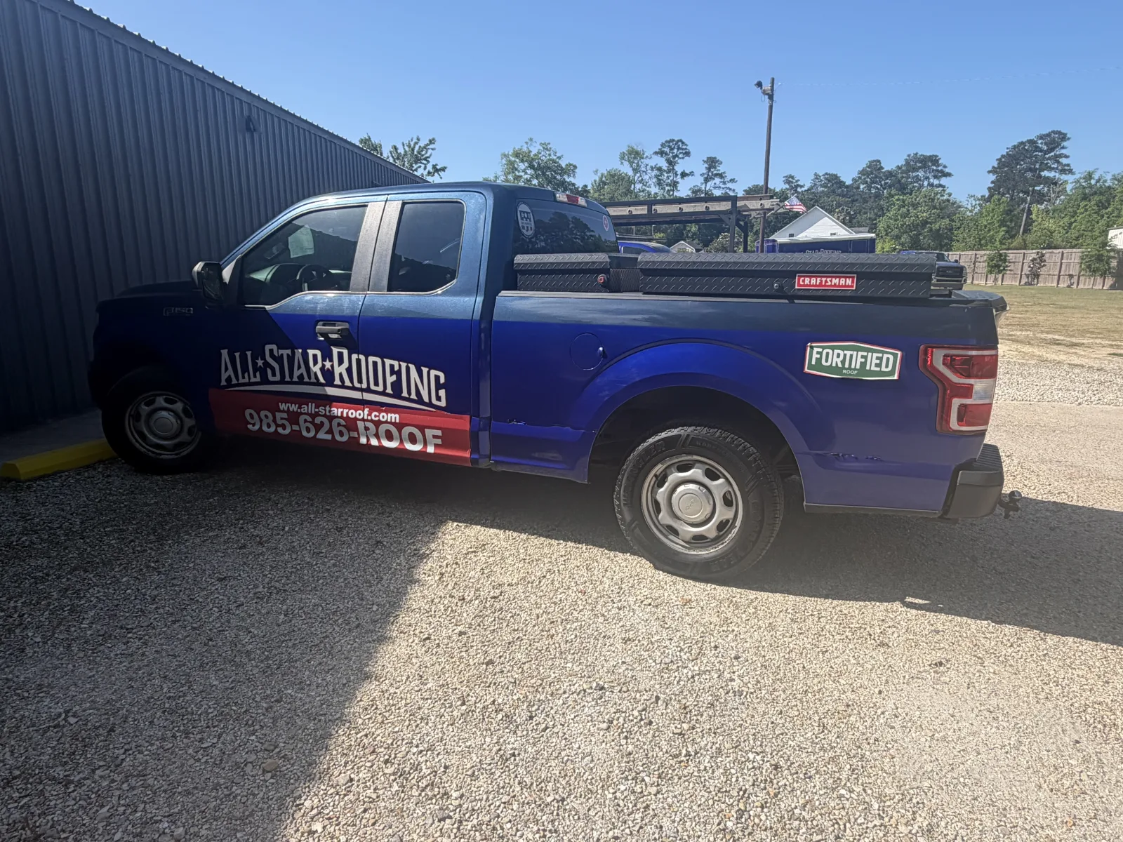 All Star Roofing branded F-150 — FORTIFIED roofing specialists in Mandeville Louisiana