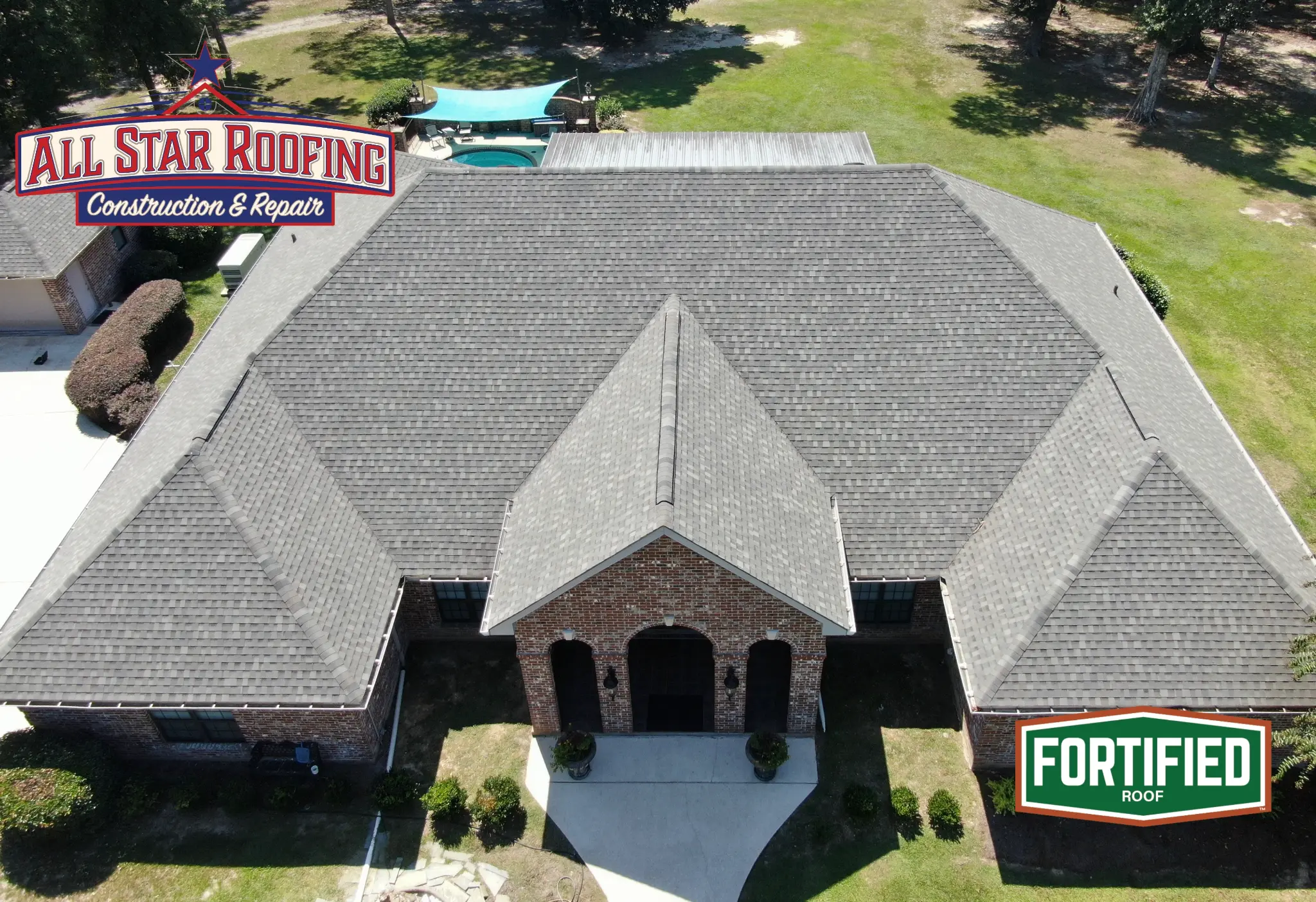 Storm damage roof repair by All Star Roofing in Louisiana