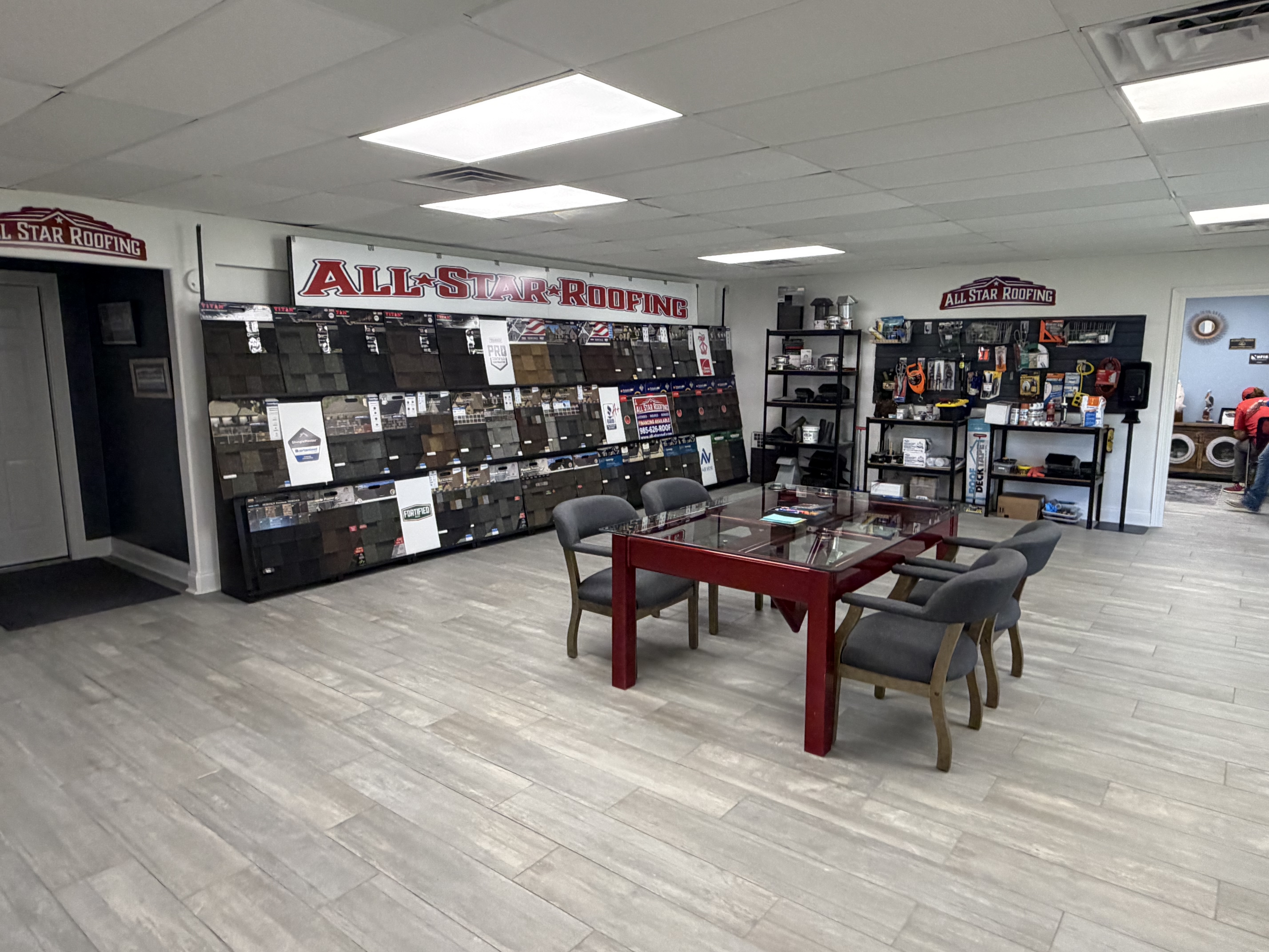 All Star Roofing showroom in Mandeville Louisiana